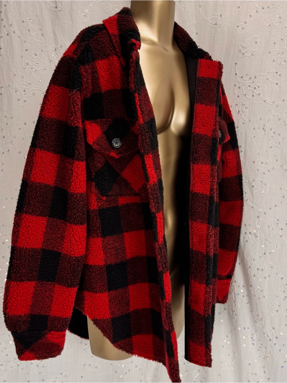True North Denim Buffalo Plaid Sherpa Shacket Jacket – M- NWT - Picture 3 of 8